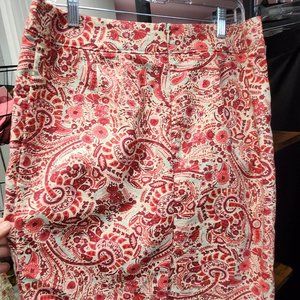 Loft Patterned Pencil Skirt